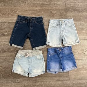 Lot of 4 Justice girls Jean shorts - size 10 slim
